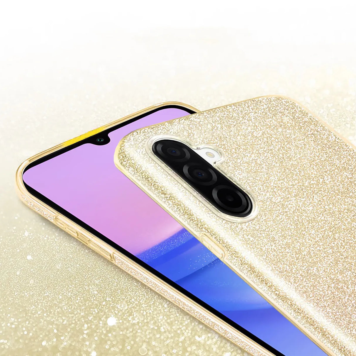 Glitzer Handyhülle aus TPU für Samsung Galaxy A26 5G in Gold
