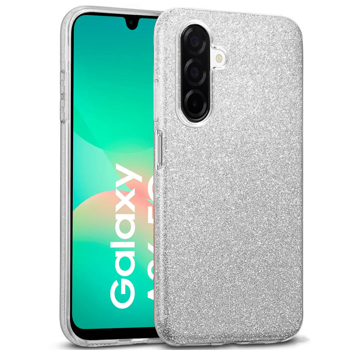 Glitzer Handyhülle aus TPU für Samsung Galaxy A26 5G in Silber