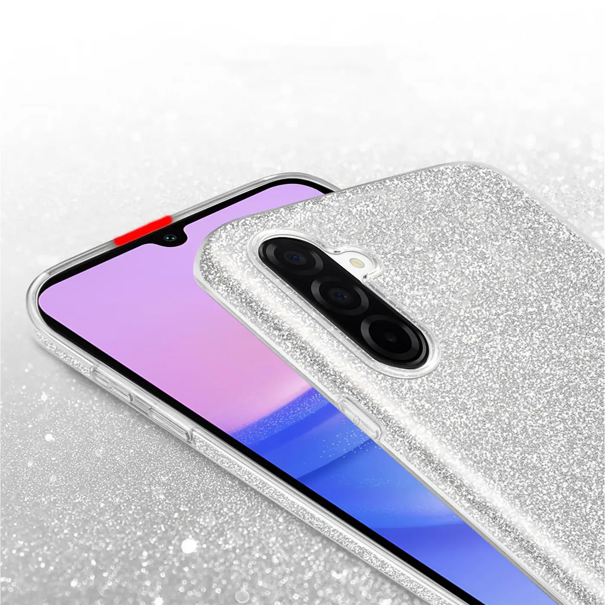 Glitzer Handyhülle aus TPU für Samsung Galaxy A26 5G in Silber
