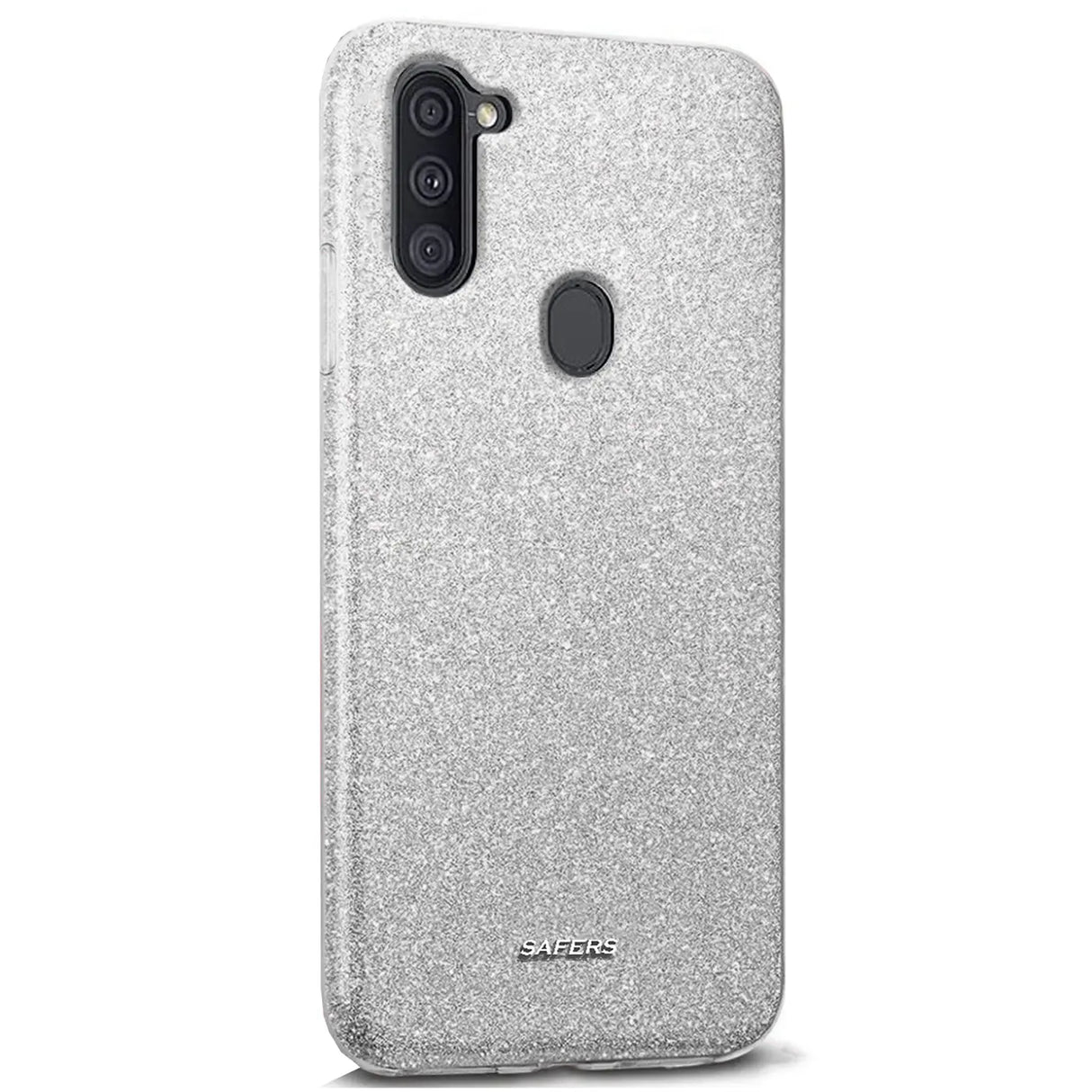 Glitzer Handyhülle aus TPU für Samsung Galaxy M11 in Silber