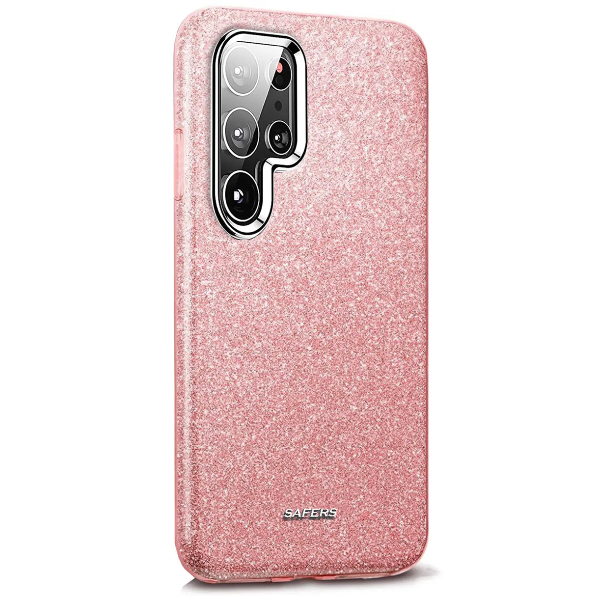Glitzer Handyhülle aus TPU für Samsung Galaxy S22 Ultra in Rosegold