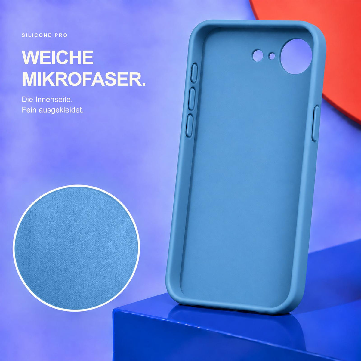 iPhone 16e / 17e - Silikon Hülle Soft-Touch Marineblau
