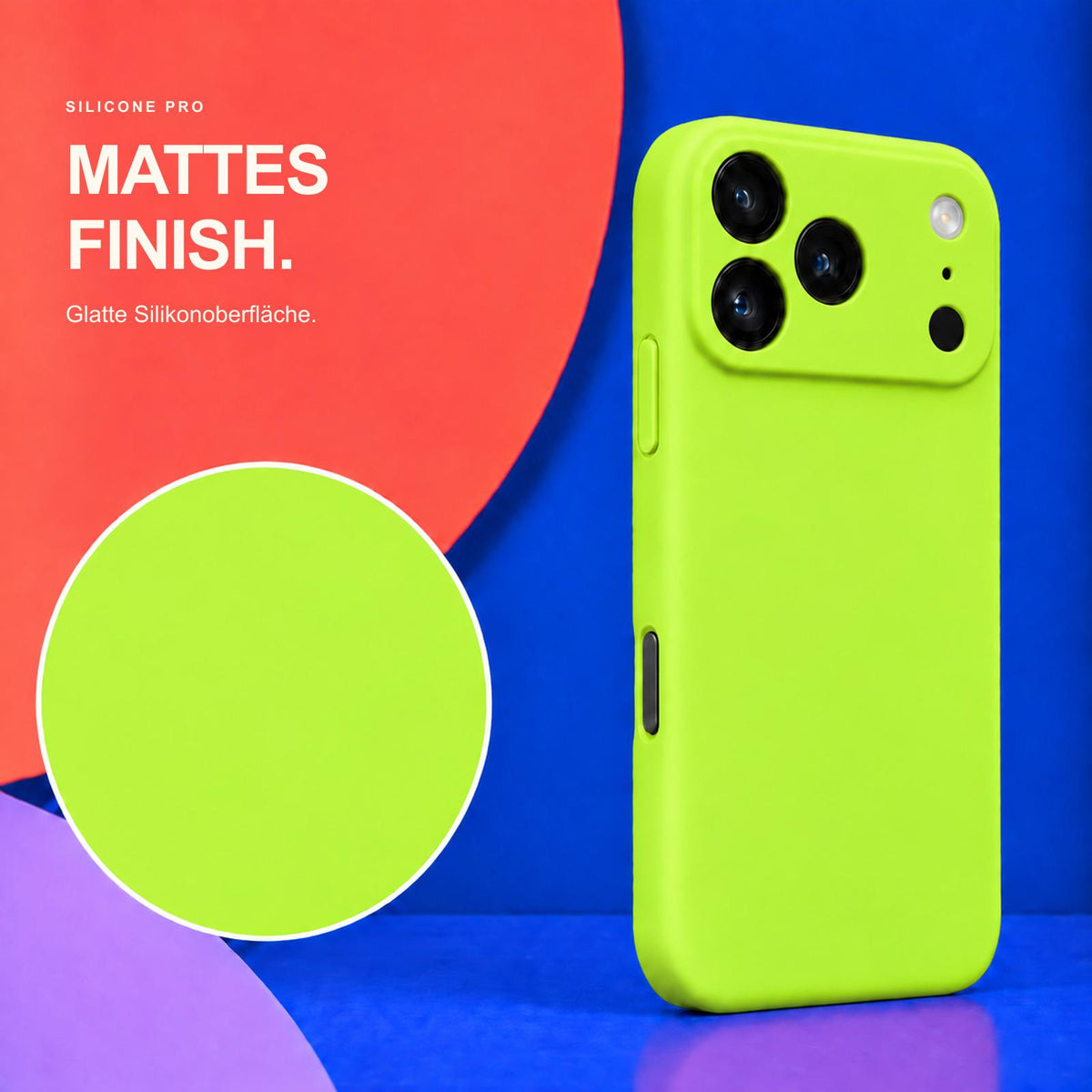 iPhone 17 Pro - Silikon Hülle Soft-Touch Neon-Grün