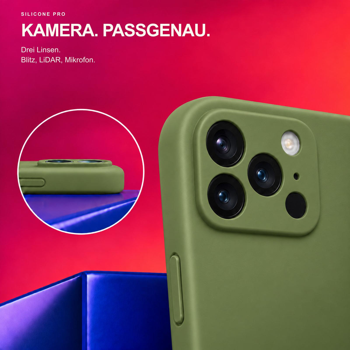 iPhone 17 Pro - Silikon Hülle Soft-Touch Tannengrün