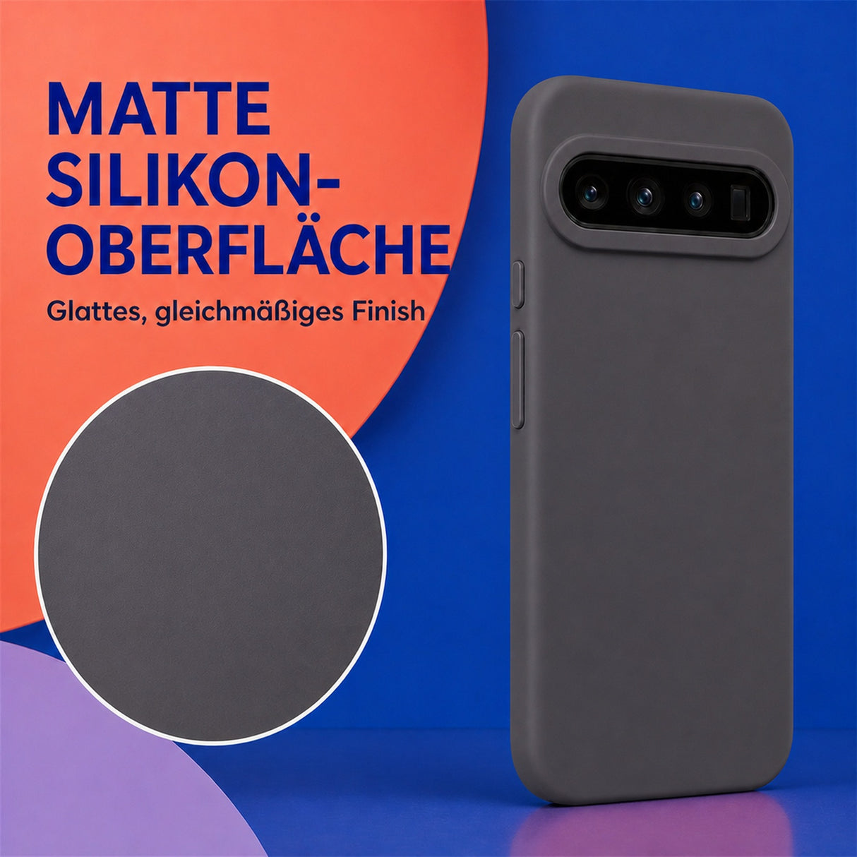 Google Pixel 10 / 10 Pro Silicone Pro Silikon Hülle Anthrazit – Detailansicht 1