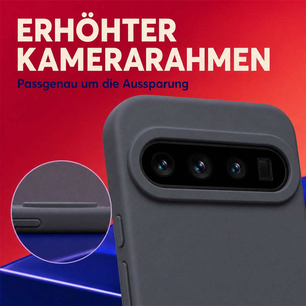 Google Pixel 10 / 10 Pro Silicone Pro Silikon Hülle Anthrazit – Detailansicht 2