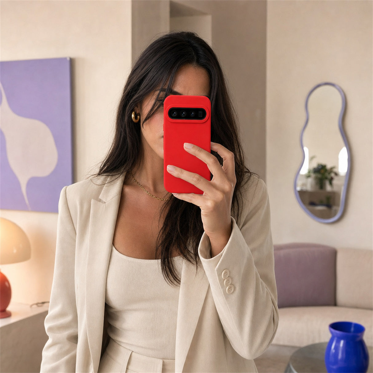 Google Pixel 10 / 10 Pro Silicone Pro Silikon Hülle Rot – Detailansicht 6
