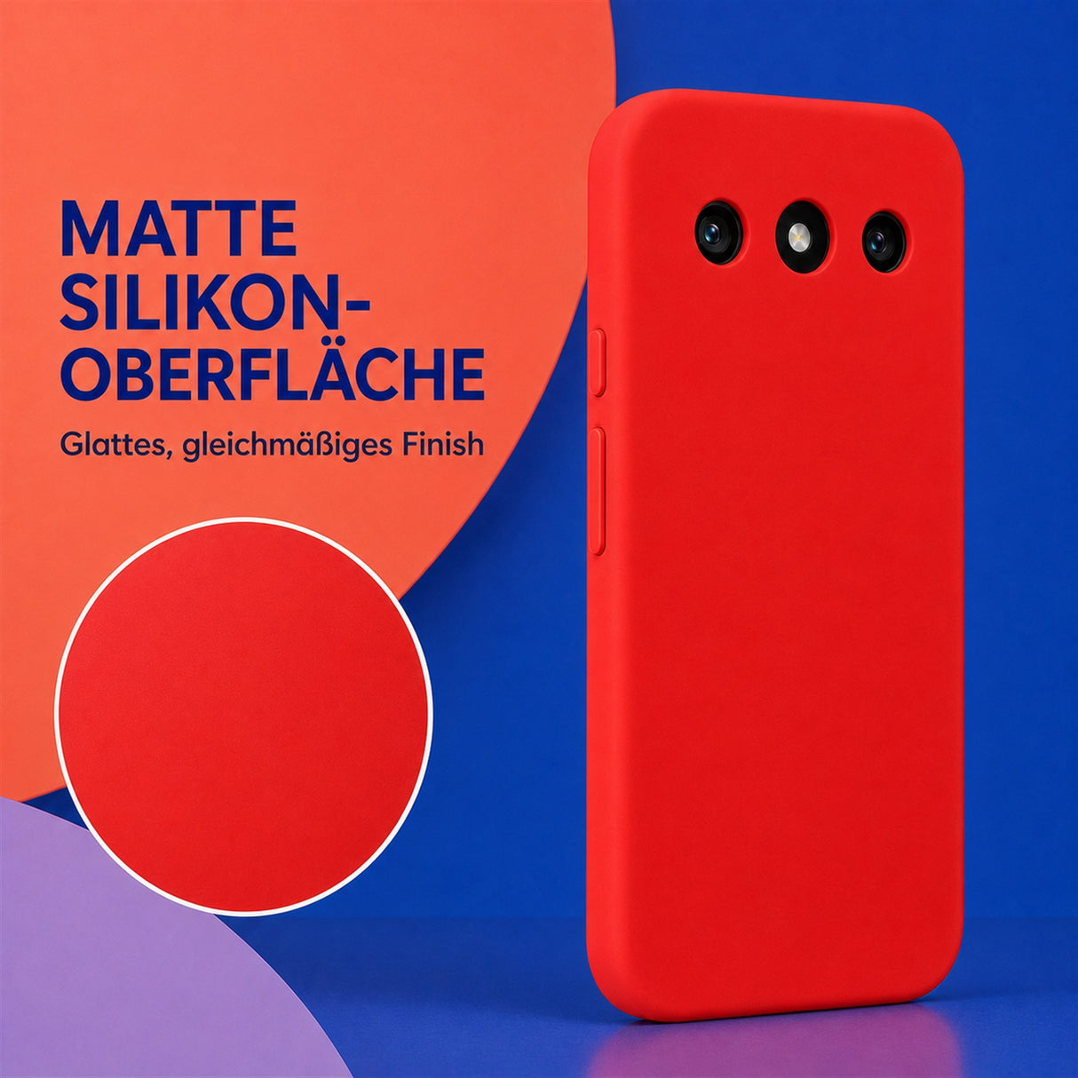 Google Pixel 10a Silicone Pro Silikon Hülle Rot – Detailansicht 1