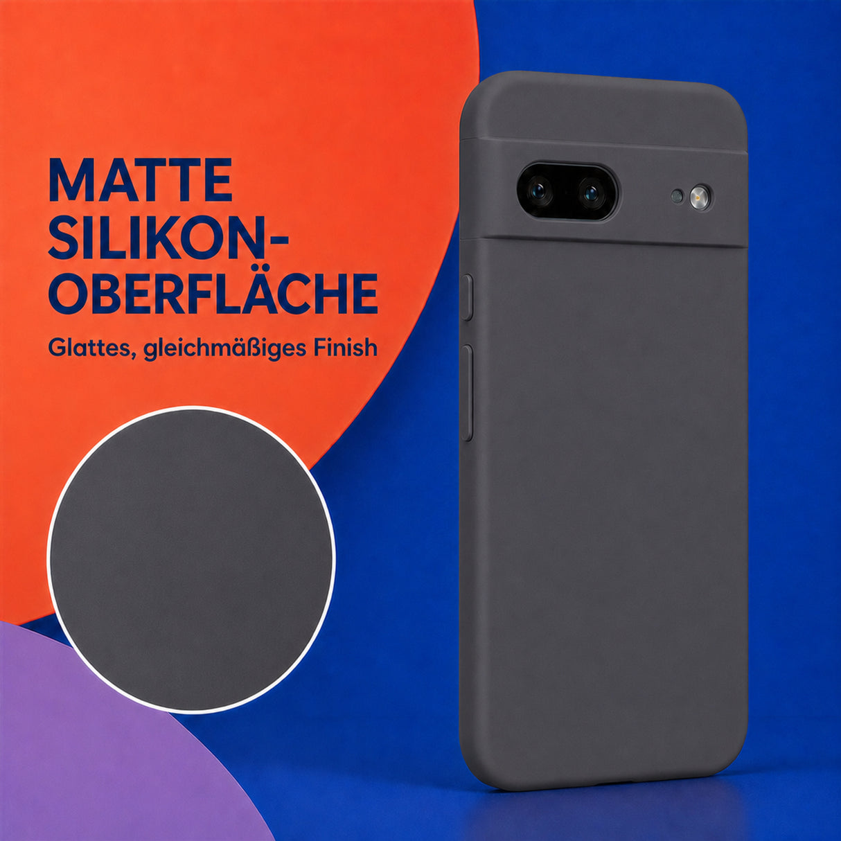 Google Pixel 7 Silicone Pro Silikon Hülle Anthrazit – Detailansicht 1