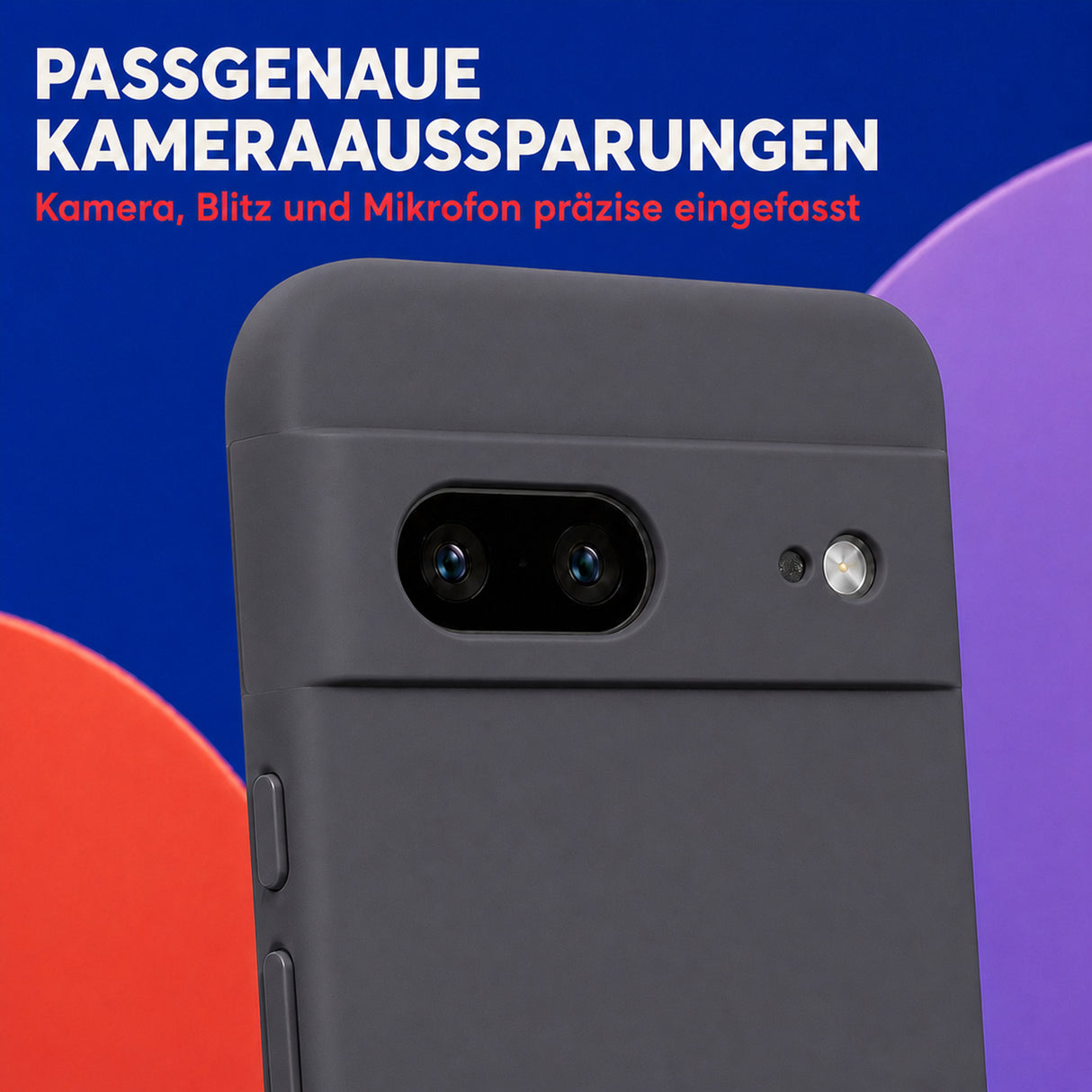 Google Pixel 7 Silicone Pro Silikon Hülle Anthrazit – Detailansicht 2