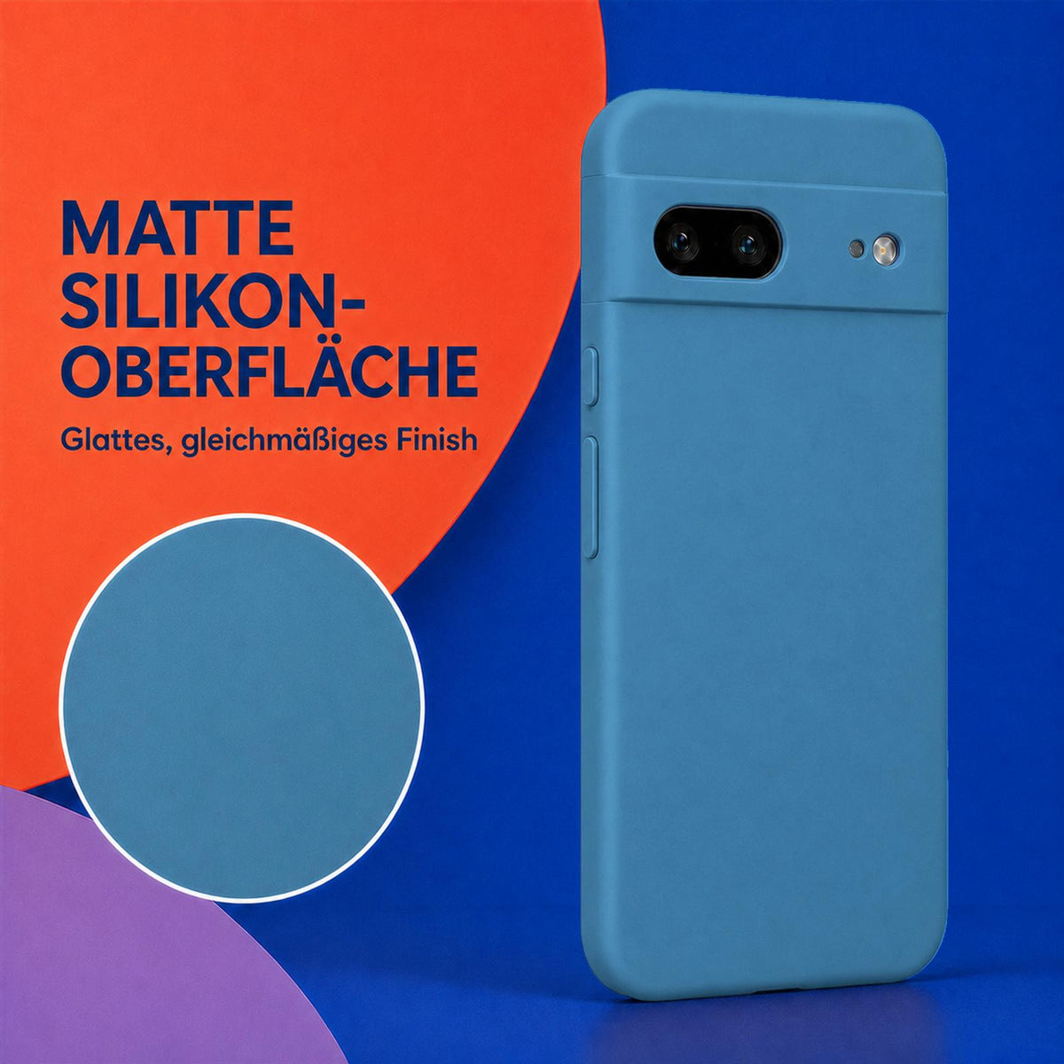 Google Pixel 7 Silicone Pro Silikon Hülle Marineblau – Detailansicht 1