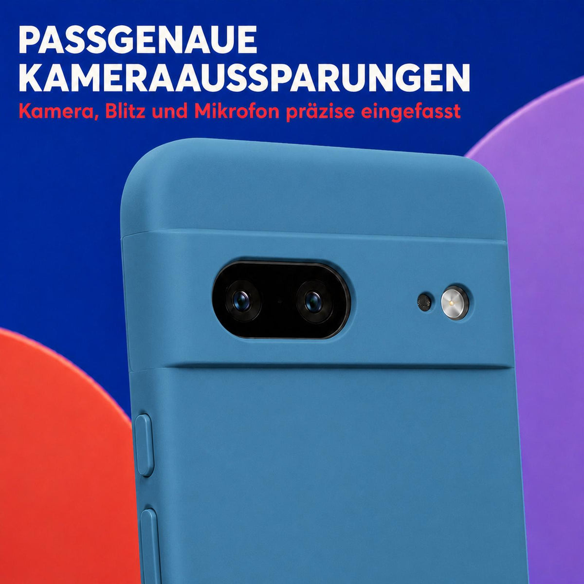 Google Pixel 7 Silicone Pro Silikon Hülle Marineblau – Detailansicht 2