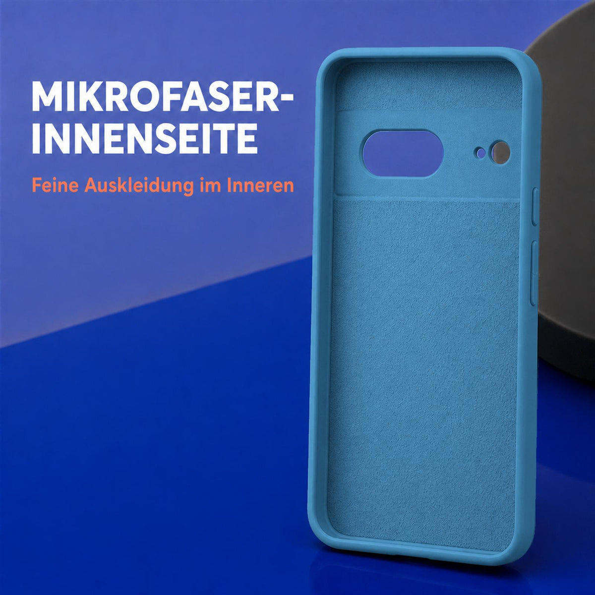 Google Pixel 7 Silicone Pro Silikon Hülle Marineblau – Detailansicht 4