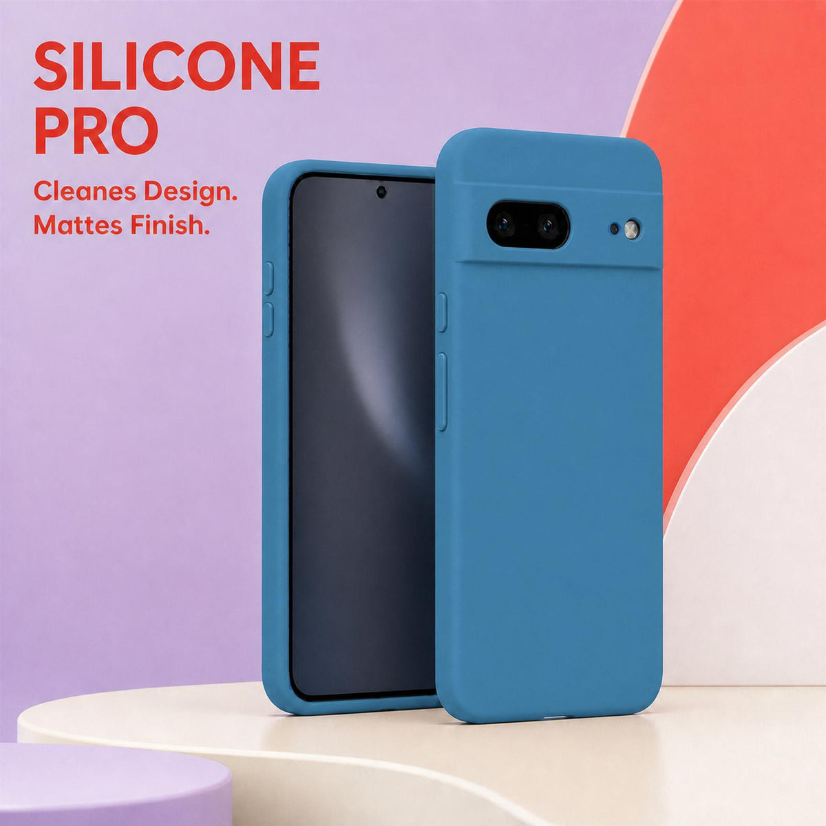 Google Pixel 7 Silicone Pro Silikon Hülle Marineblau – Detailansicht 5