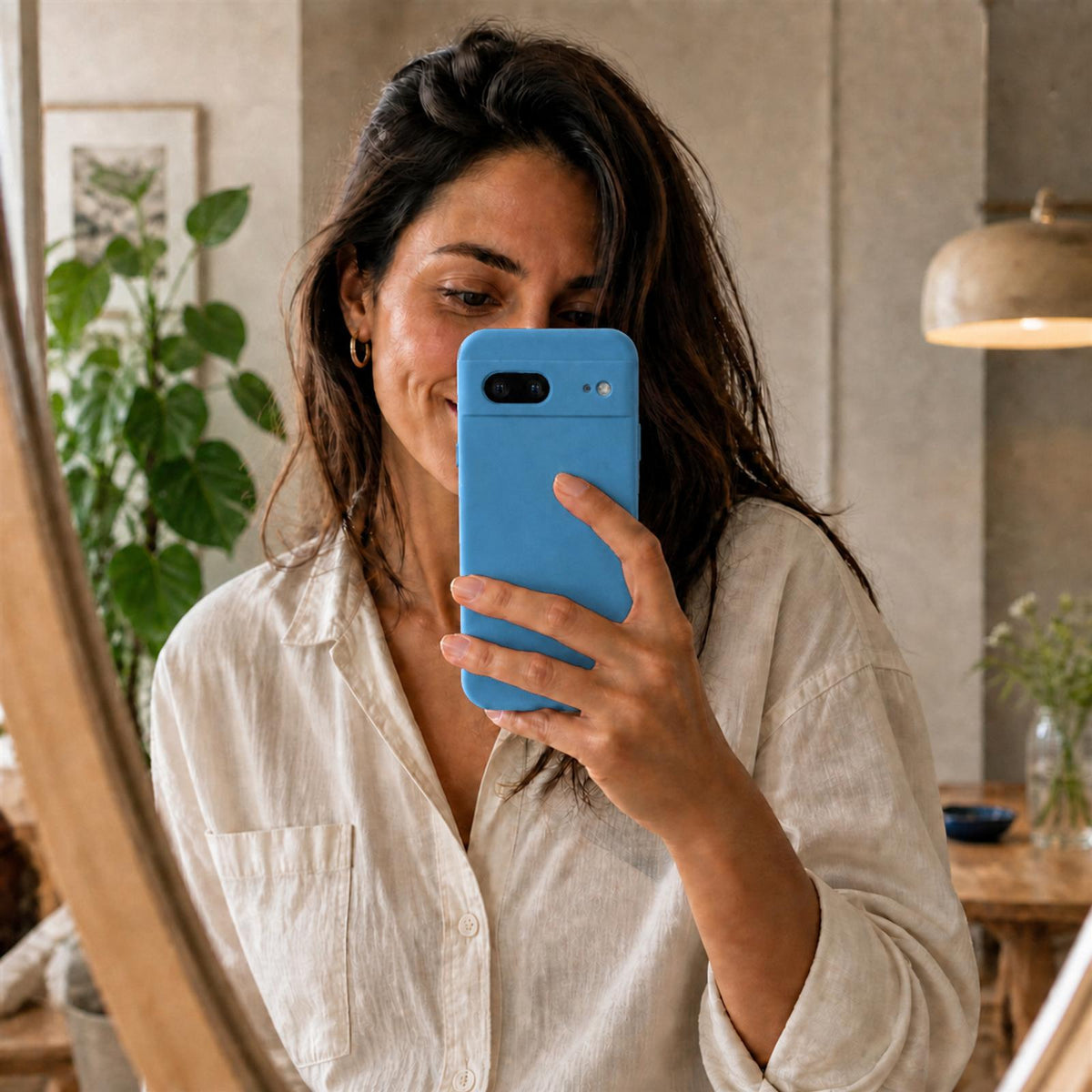 Google Pixel 7 Silicone Pro Silikon Hülle Marineblau – Detailansicht 6