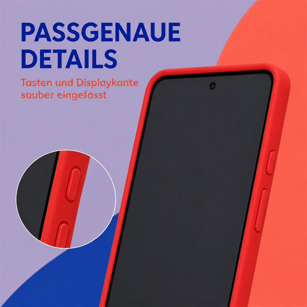 Google Pixel 7 Silicone Pro Silikon Hülle Rot – Detailansicht 3