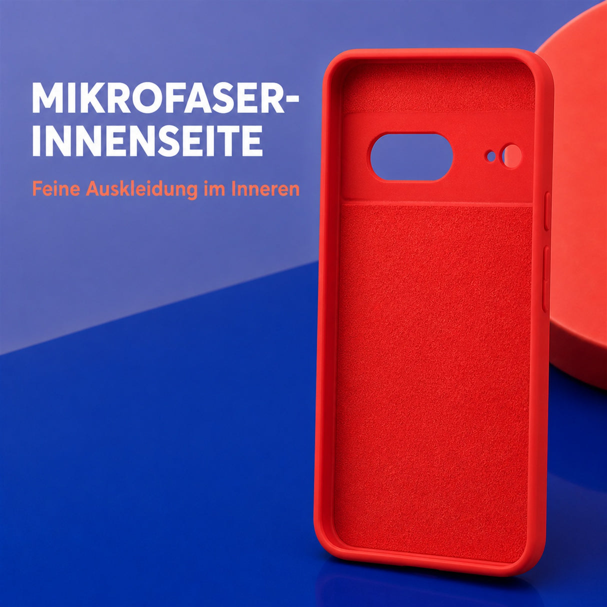 Google Pixel 7 Silicone Pro Silikon Hülle Rot – Detailansicht 4