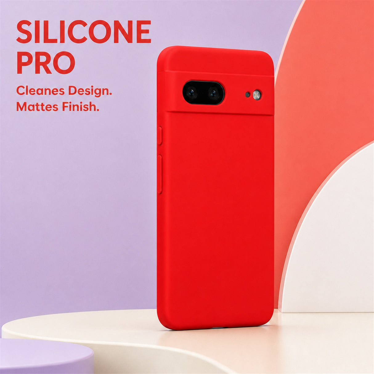 Google Pixel 7 Silicone Pro Silikon Hülle Rot – Detailansicht 5