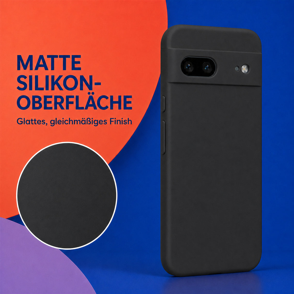 Google Pixel 7 Silicone Pro Silikon Hülle Schwarz – Detailansicht 1