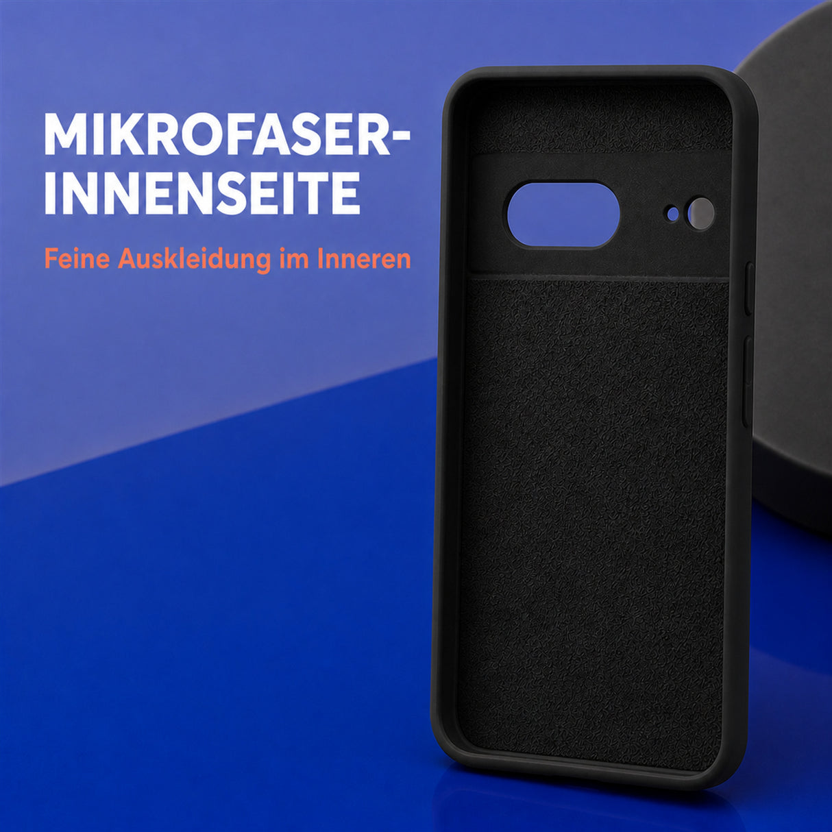 Google Pixel 7 Silicone Pro Silikon Hülle Schwarz – Detailansicht 4