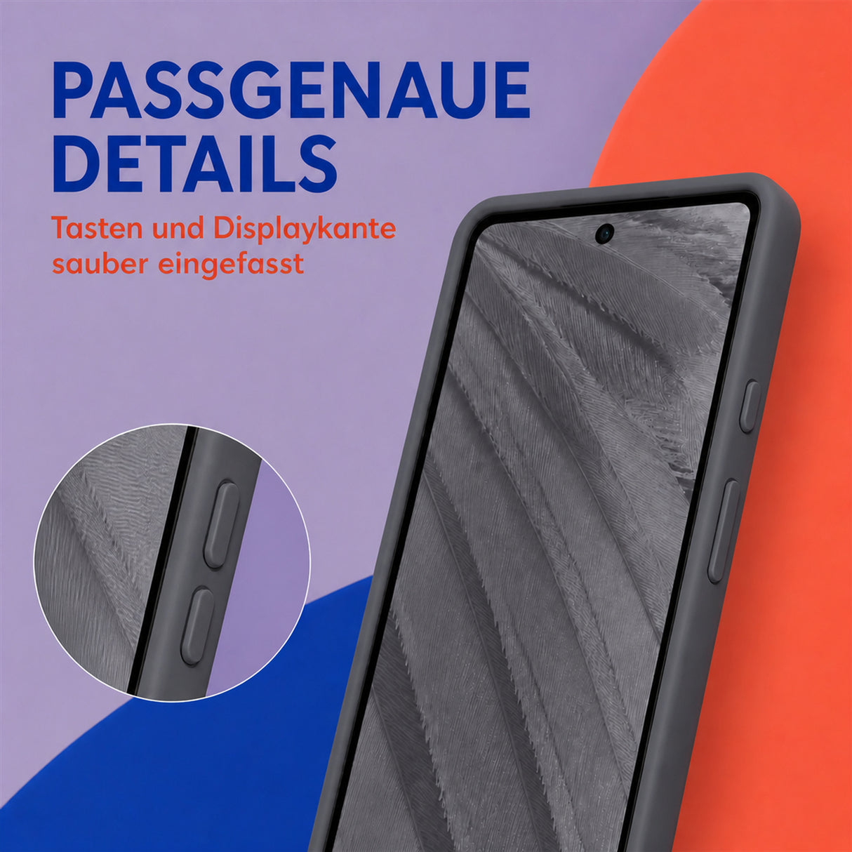 Google Pixel 7A Silicone Pro Silikon Hülle Anthrazit – Detailansicht 3