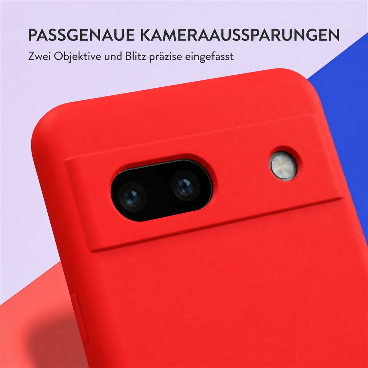 Google Pixel 7A Silicone Pro Silikon Hülle Rot – Detailansicht 2