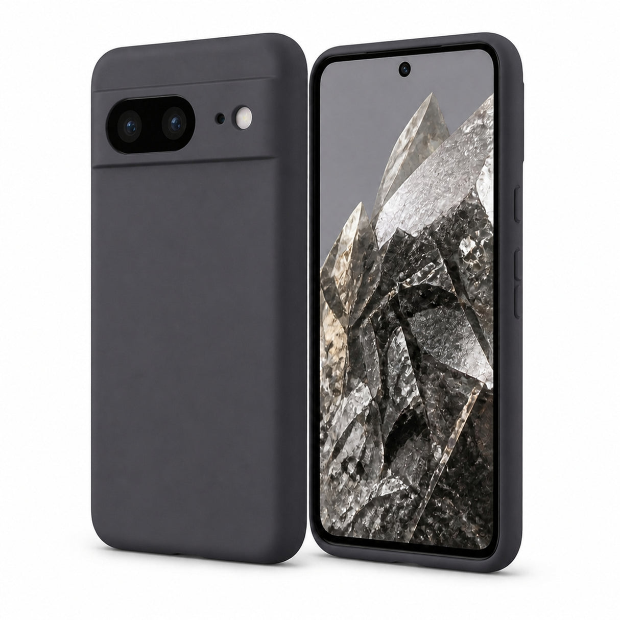 Google Pixel 8 Silicone Pro Silikon Hülle in Anthrazit – Produktansicht