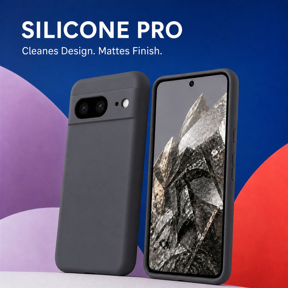 Google Pixel 8 Silicone Pro Silikon Hülle Anthrazit – Detailansicht 5