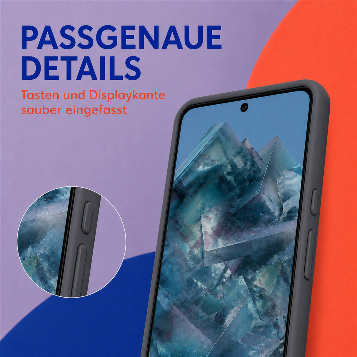 Google Pixel 8 Pro Silicone Pro Silikon Hülle Anthrazit – Detailansicht 3