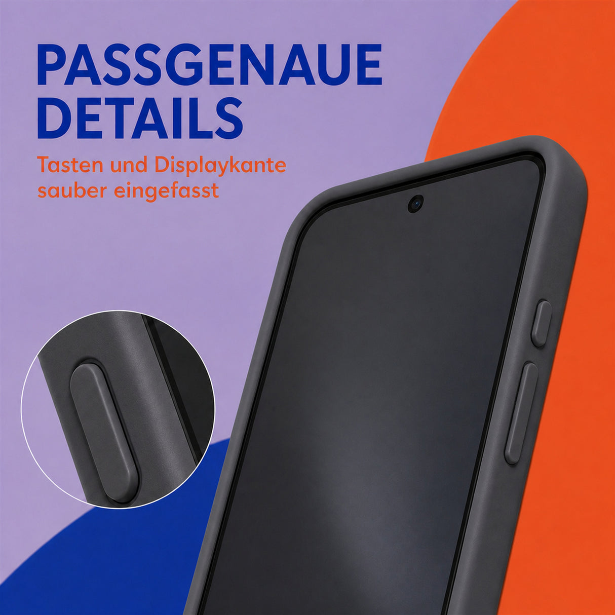Google Pixel 8A Silicone Pro Silikon Hülle Anthrazit – Detailansicht 3