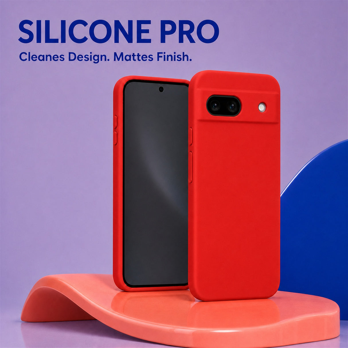 Google Pixel 8A Silicone Pro Silikon Hülle Rot – Detailansicht 5