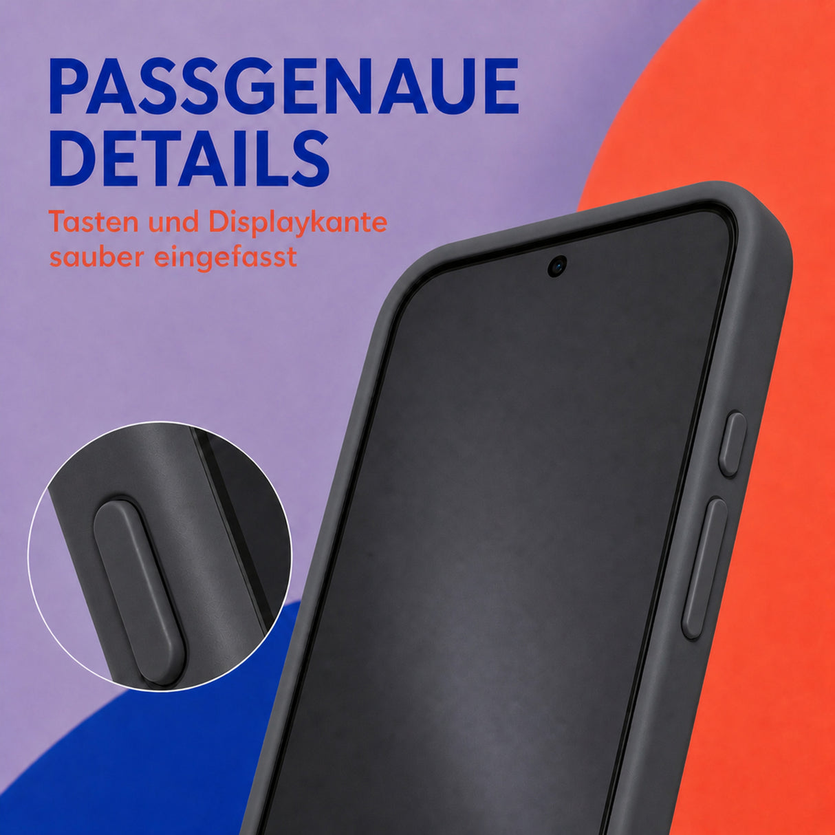 Google Pixel 9 Silicone Pro Silikon Hülle Anthrazit – Detailansicht 3