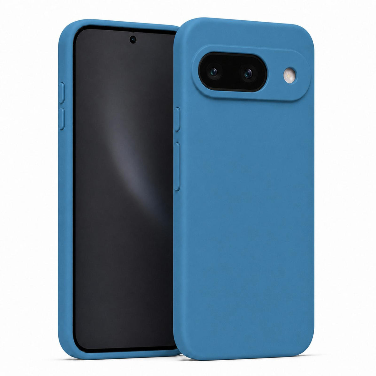 Google Pixel 9 Silicone Pro Silikon Hülle in Marineblau – Produktansicht