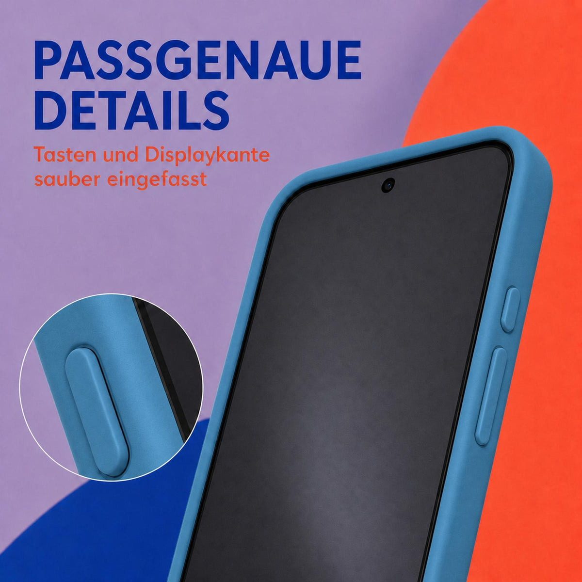 Google Pixel 9 Silicone Pro Silikon Hülle Marineblau – Detailansicht 3