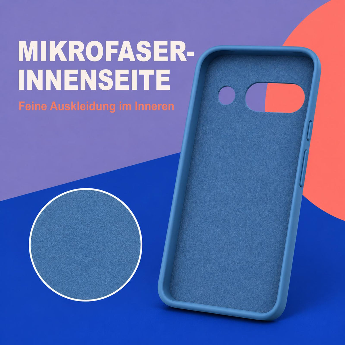 Google Pixel 9 Silicone Pro Silikon Hülle Marineblau – Detailansicht 4