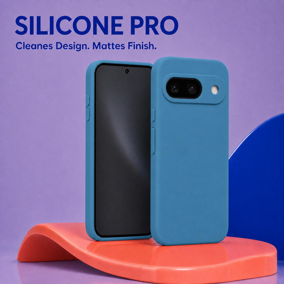 Google Pixel 9 Silicone Pro Silikon Hülle Marineblau – Detailansicht 5