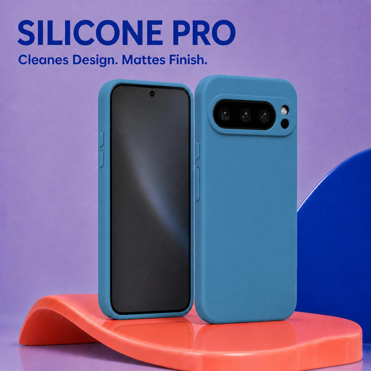 Google Pixel 9 Pro Silicone Pro Silikon Hülle Marineblau – Detailansicht 5