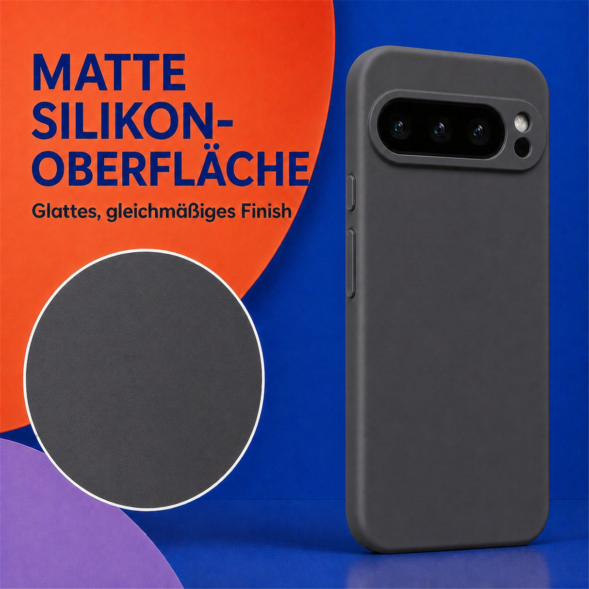 Google Pixel 9 Pro XL Silicone Pro Silikon Hülle Anthrazit – Detailansicht 1