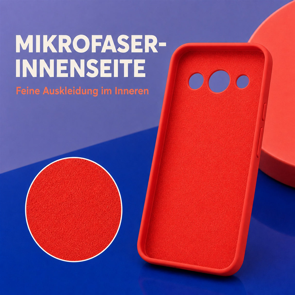 Google Pixel 9A Silicone Pro Silikon Hülle Rot – Detailansicht 4