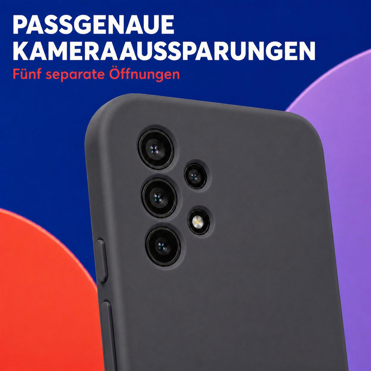 Samsung Galaxy A13 4G - Silikon Hülle Soft-Touch Anthrazit