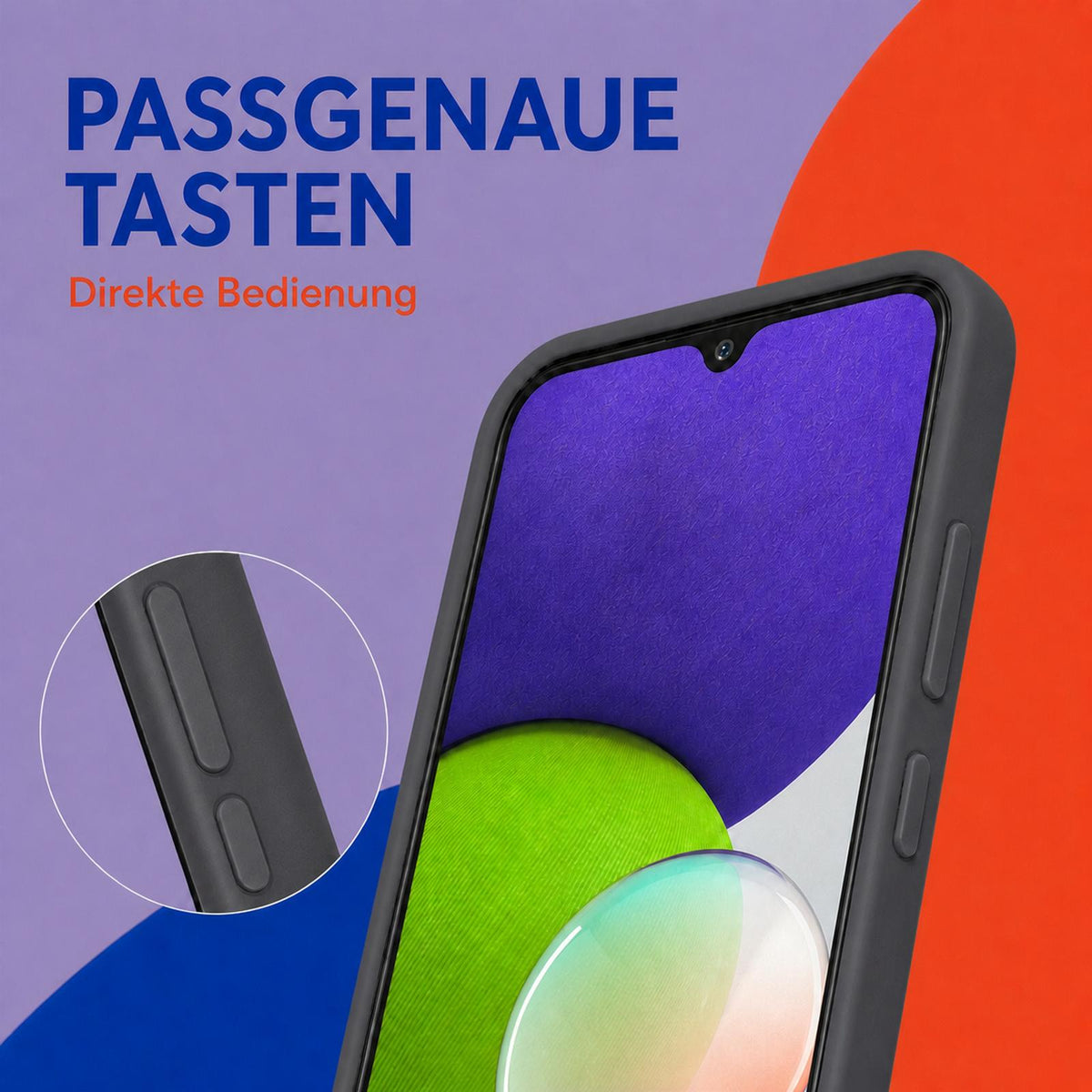 Samsung Galaxy A22 4G - Silikon Hülle Soft-Touch Anthrazit