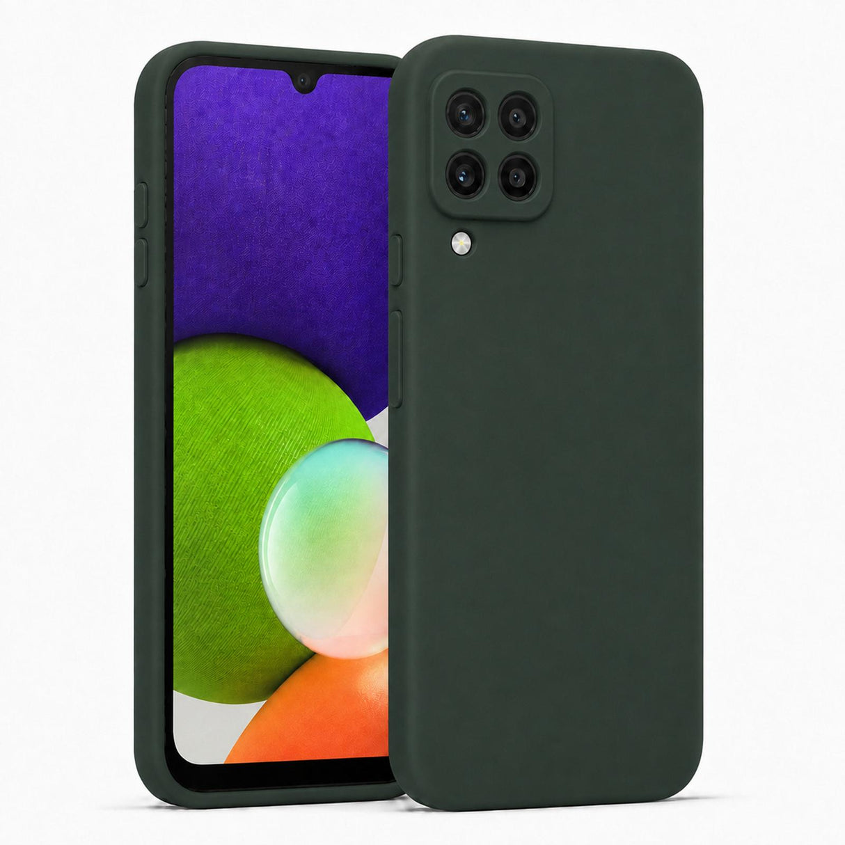 Samsung Galaxy A22 4G - Silikon Hülle Soft-Touch Tannengrün