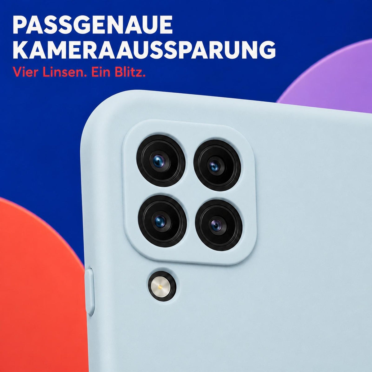 Samsung Galaxy A22 4G - Silikon Hülle Soft-Touch Wolkenblau