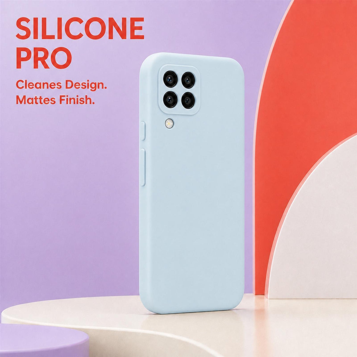 Samsung Galaxy A22 4G - Silikon Hülle Soft-Touch Wolkenblau