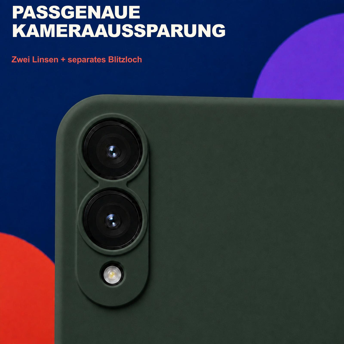 Samsung Galaxy S25 Edge - Silikon Hülle Soft-Touch Tannengrün