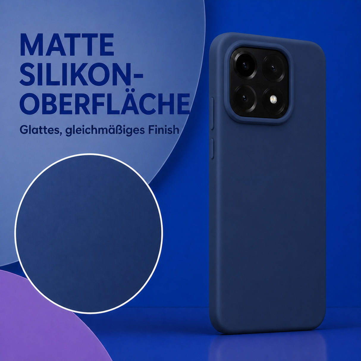 Xiaomi 14 Silicone Pro Silikon Hülle Marineblau – Detailansicht 1