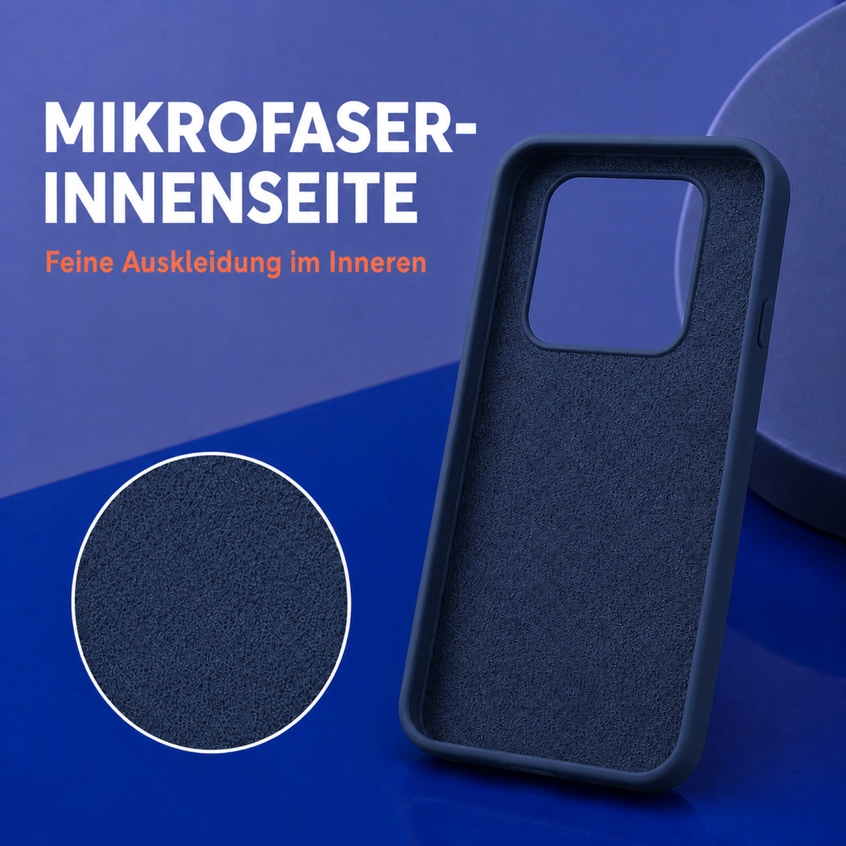 Xiaomi 14 Silicone Pro Silikon Hülle Marineblau – Detailansicht 4
