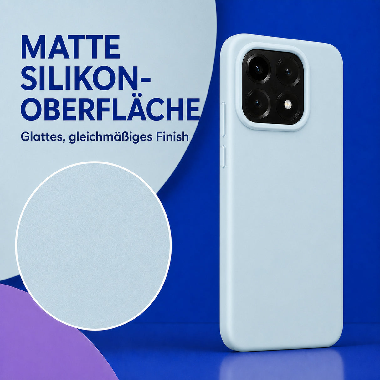 Xiaomi 14 Silicone Pro Silikon Hülle Wolkenblau – Detailansicht 1