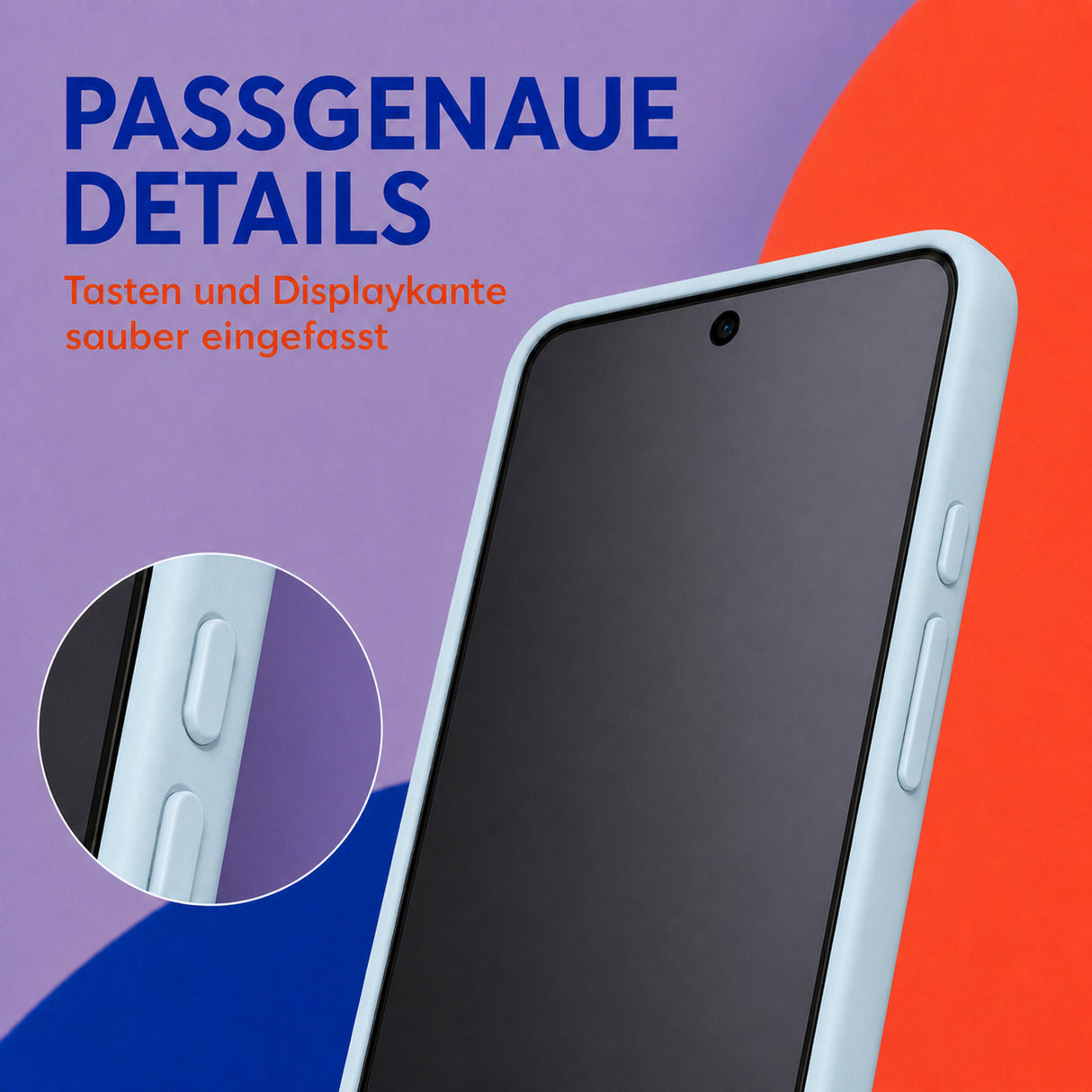 Xiaomi 14 Silicone Pro Silikon Hülle Wolkenblau – Detailansicht 3
