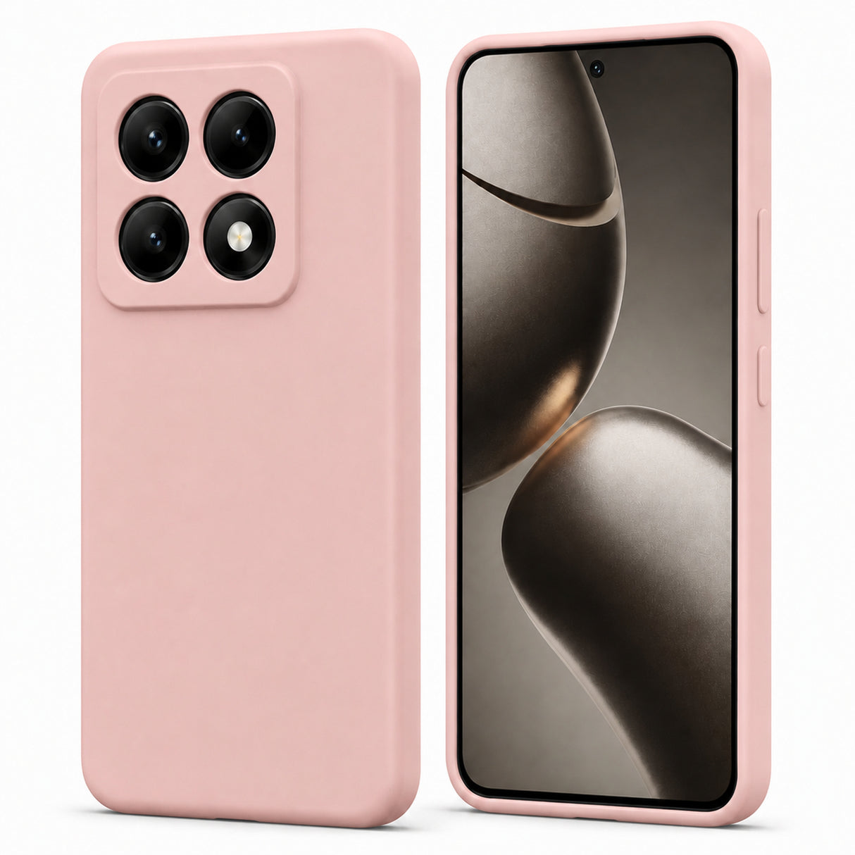 Xiaomi 14T Silicone Pro Silikon Hülle in Altrosa – Produktansicht